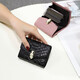 Sephren Fashion Genuine Leather Card Bag for Women 2024 New Korean version of crocodile pattern Small versatile coin wallet ID Driver's license business card Wine red