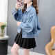 Robin Hood ROBINHOOD Candy Color Small Denim Short Jacket Women's 2024 Spring New Loose Retro All-match Jacket Top Women's Blue