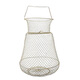 Folding wire fish protection basket net pocket fishing protection net for fish metal stainless steel wire fish cage braided Yuhu Yuyongji extra large diameter 45cm with missing rope