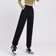 
Sailifu Extended version tall gray sports pants for women in autumn and winter casual pants for velvet thickened legs straight long trousers black extended single pants 9903 XXL (recommended 145 Jin [Jin equals 0.5 kg])