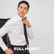 FULL MONTY男士休闲藏青色DP免烫钉扣领商务衬衫长袖衬衣 温莎领-白色2694 44