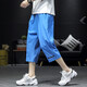 Idea Ventilador graso Gran tamaño pantalones cortos de hielo de hielo pantalones de seda de hielo de verano Pantalones casuales de verano