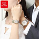 Relojes de pareja certificados suizos de Olevs (Olevs), un par de relojes mecánicos totalmente automáticos, tendencias impermeables y luminosas, los diez mejores relojes famosos, relojes de hombres y mujeres, letras libres de Olevs6630 para parejas,