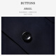 ROMON suit men's autumn and winter business slim suit men's formal wedding groomsmen dress black XL