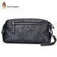 Hush Puppies (cachorros de silencio) Capa de bolso de mano Top Cawhide Gran capacidad Bolso de negocios casual Regalo gris plateado para novio Día de San Valentín