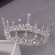 Bai Qixin crown tiara full circle birthday headband children's crystal crown performance coming of age ceremony proposal and certificate headdress color-full circle