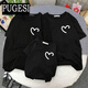 Street-gebratene Eltern-Kind-Kleidung 2021 Neue trendige Familien-T-Shirts für drei und vier T-Shirts für Mutter- und Töchter Frühling und Sommerkleidung modische Pure Cotton Kurzärmer N761: rot 2xl
