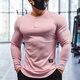 Lutielang sports tights men's long-sleeved T-shirt bottoming shirt elastic quick-drying training top fitness coach autumn black M