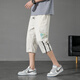 Boledi Sommer dünne sieben Punkte mittelgroße Hosen 12 Jungen 14-jährige Junior High School-Schüler 16 Kinder trendy hübsche Arbeitshosen 9230 Black 180 3xl (140-160jin [Jin entspricht etwa 0,5 kg])