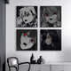 
Chengzai aokizy hanging painting trendy black and white living room sofa background wall decoration painting e-sports room cartoon bedroom bedside painting JD13968 60*60 texture oil canvas ps black frame