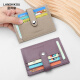 Lan Shiko 2025 new ultra-thin small card bag for women genuine leather card cover for men's card clip bank card storage bag driver's license leather case gray