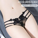 
Mengyisi sex underwear women Korean style fashion nude sexy sexy open-cut thong bow temptation full transparent thin lace couple leaking hair sex pervert training briefs black 566+983+632+922 L