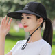 Large brim sun hat women's summer sun hat cycling windproof thin breathable face covering sun hat travel cool hat beige color adjustable