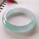Shi Jingxuan Jade Bracelet, Sunny Green Ice Jade Bracelet, Myanmar Peace Jade Bracelet, Treated as a Chinese Valentine's Day Gift, Inner Diameter Ring 53-54mm, Comes with Certificate + Gift Box Packing