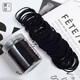 Morning color rubber band headband 100 pieces hair rope hair tie high elastic rubber band hair holder black