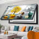 CHENGZAI Box de medidor eléctrico de gran tamaño Decoración de la luz Luz de elevación de lujo Fuerte de la caja eléctrica débil Fuerte Mural moderno Pintura colgante sin agujeros Simples JD15932 Carrera de piedra 80*40 (Cubierta 70*30) Marco negro con cubierta