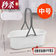 Xiaodeng mop pool thickened plastic mop pool household simple wash mop mop pool with under-drainage HFH large - single barrel + filter plate (khaki color)