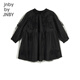 
jnby by JNBY Jiangnan cloth children's clothing autumn dress mesh long sleeve cute matte beads girls children 1N7G12190 001 black 160 cm