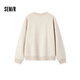 Semir Shopping Mall Same Style Women's Oversize Fever Antibacterial 2024 Winter Embroidered Fleece Top 101724116004