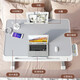 Quanpinwu lifting bed computer table desk foldable study table lazy dormitory bay window table slate gray regular style + card slot + anti-slip tray