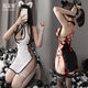 Guiruo sexy underwear jk suit SM thong alternative sexy SM maid adult bundle patent leather three black cheongsam + thong