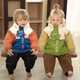 Bali Piggy Boy's Charge Jacket Autumn Outdoor Cover Children's Clothes 2024 New Early Spring Autumn Baby Girl Jacket Thickened Three-Proof 2-piece Set Green Yellow 90 cm