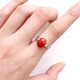 Fan Jialun Silver Ring Women's Southern Red Agate Women's S925 Silver Women's Ring Jewelry Colored Gemstone Ring Single Ring Green