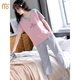 Pajama modal para mujeres 2024 Pantalones cortos de manga corta de verano Set de dos piezas de dos piezas de algodón de gran tamaño que se puede usar ropa para mujeres para mujeres de gran tamaño afuera. Pantalones de cultivo 677 pato colorido. Mujer M tamaño 75-95 Jin [Jin equivale a 0.5 kg]