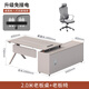 European wooden simple boss table, simple and modern president table, single office furniture, executive table, manager desk and chair, supervisor table 2.0 meters boss table + boss chair