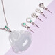 Fat Donglai's same style 18k gold jade buckle pendant Buddha jade joint melon seed connecting buckle lanyard necklace style 6 white gold