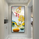 莫画泸林现代简约玄关装饰画正对门壁画走廊尽头挂画轻奢麋鹿过道入户门画 9-家和富贵12149 镜面晶瓷80*160炫酷黑