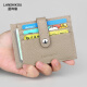 Lan Shiko 2025 new ultra-thin small card bag for women genuine leather card cover for men's card clip bank card storage bag driver's license leather case gray