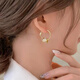 Fat Donglai's same style 18k gold earrings, fashionable 18K gold small waist 925 silver earrings for women 2022 new style, small waist 18K gold earrings pair