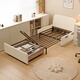 Jinyou single dual-purpose folding sofa bed balcony study room 1 meter wide furniture sofa bed dual-purpose technology velvet-cream white 0.85 meters high-quality sponge style [no storage]