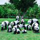 Yi Mingyuan outdoor large cartoon panda ornaments simulation animal park community sculpture landscape kindergarten floor decoration combination three