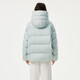 Tambor down jacket women's short detachable hood fashion large silhouette autumn and winter coat thick 530368D frost blue 170