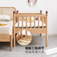 Genji Muyu children's furniture children's splicing bed baby newborn bed with guardrail baby bed all solid wood widened bedside crib multi-functional furniture (oak) splicing bed + J11 mattress (0.8*1.8m)