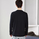 Teek trendy langärmelige T-Shirt Boy Casual Clothes 2025 Einfacher Brief Druck Herren Herumn Mode T-Shirt Top HC687 Black L