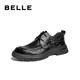 Belle pleated business shoes men's shoes new shopping mall same style cowhide casual leather shoes 8ND01DM4 pre-sale black - single lining 38 (240mm)