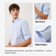 Navigare意大利小帆船男长袖条纹衬衫保暖衬衣1233040041 漂白/蓝 2XL/42 