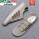 CARTELO. Canvas shoes men's 2025 new summer men's shoes breathable shoes men's casual shoes one-foot pedal shoes trendy all black (leather shoe size) 41