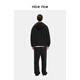 Nice riz bon riz 400g en tout-coton Terry Tissu en moule en bas du fond fait de vieux sweats à capuche lâches NGD12048 lavage noir (400g) xl