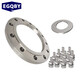 EGQBY 304 stainless steel flange set 1 flange + matching screws and nuts + 1 metal gasket PN10 DN300 stainless steel