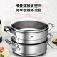 Konbach three-layer steamer 304 stainless steel soup pot German-style compound bottom multi-purpose pot 28cm induction cooker gas stove universal