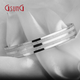 GsunG platinum PT950 men's nail sand bracelet solid double nail sand C-shaped women's bracelet glossy atmosphere simple style customized products contact customer service