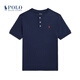 Polo Ralph Lauren Boys' Classic Cotton Jersey Short-Sleeve Henley 410-Dark Blue XL