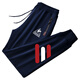 Le coq sportif French big cock casual sports pants for men in spring, autumn and winter new fashion versatile running leggings long pants Navy plus velvet leggings sweatpants red and white three stripes 4XL recommended 200-220Jin Jin equals 0.5 kg