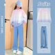 
Youyou 1 point (Yoyo one) 2025 Street Fried Girls Set Children's Autumn Clothing New Style Fashionable Children's Clothing Girl Internet Celebrity Big Children's Spring and Autumn Casual 13068 Blue + 4891 Pink Blue (Fleece Plus) 150cm