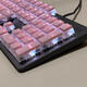 
logitech original new Logitech K845 mechanical keyboard key cap original translucent two-color pudding cherry blossom black gray key cap pink and white mixed color key cap set 104 keys No
