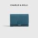 CHARLIE & KELLI官网 CK轻奢包包女2025新款夏简约百搭折叠卡包小巧钱包 红色